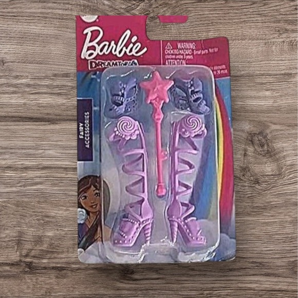 Barbie Dreamtopia Fairy Accessories For Barbie Fashion Doll, Magic Wand Shoes - Picture 3 of 6